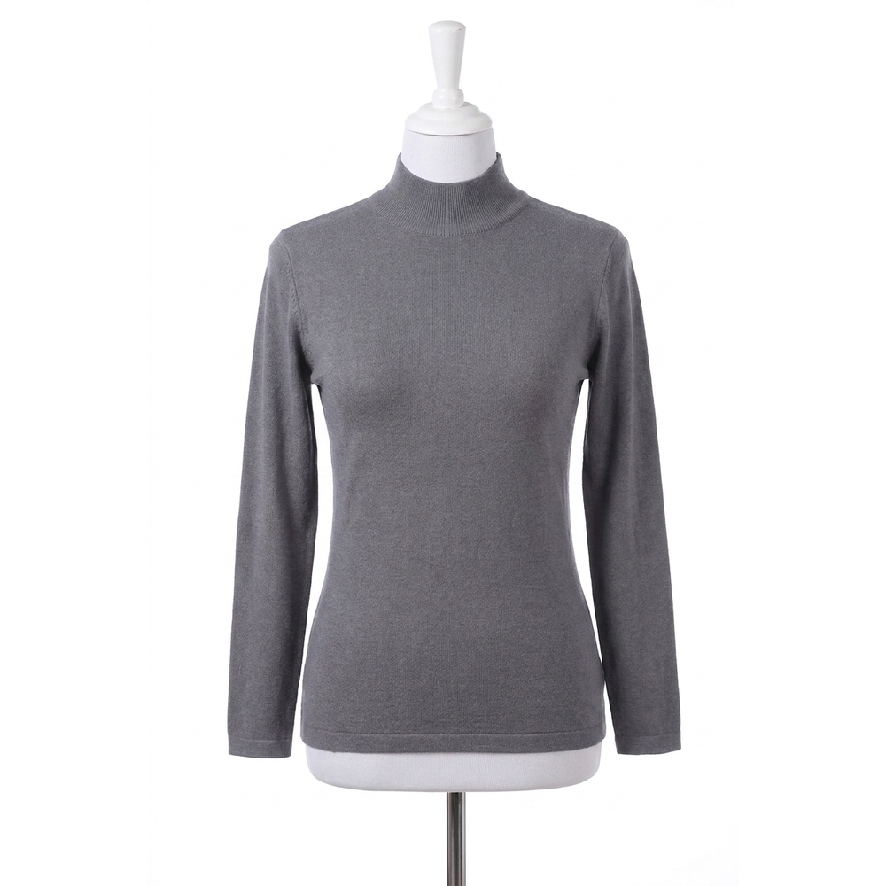 NEW ANGEL long sleeve mock neck top in gray